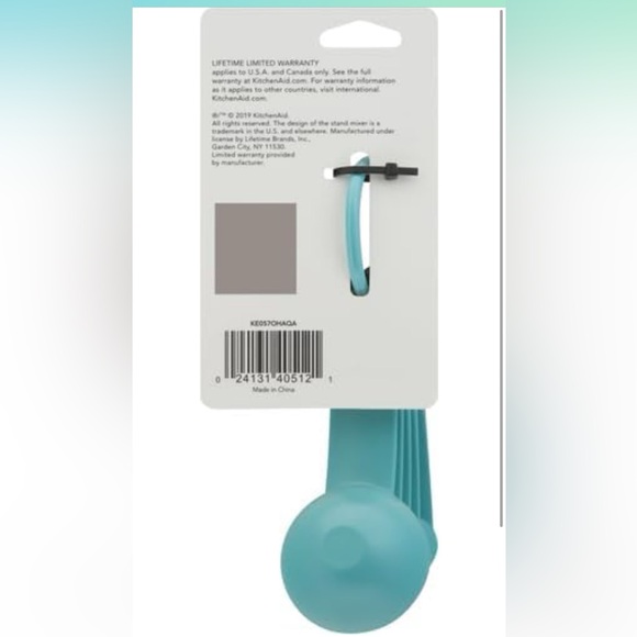 KitchenAid Classic Measuring Spoons, Set of 5, Aqua Sky - Picture 5 of 9